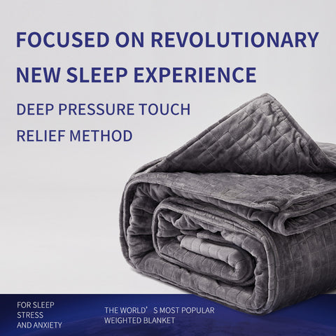 Gravity Blanket - Weighted Blanket for Sleep Relief, Pressure Therapy, Detachable Cover for Easy Washing