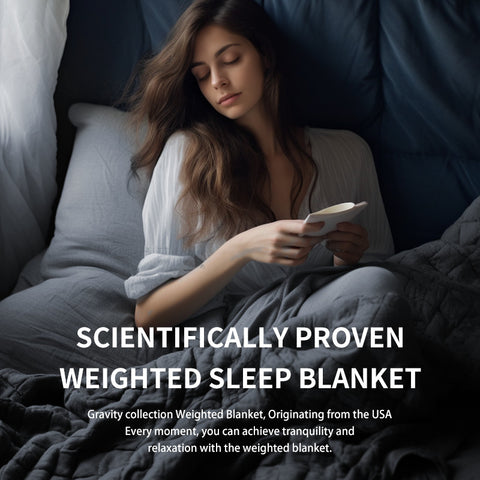 Gravity Blanket - Weighted Blanket for Sleep Relief, Pressure Therapy, Detachable Cover for Easy Washing