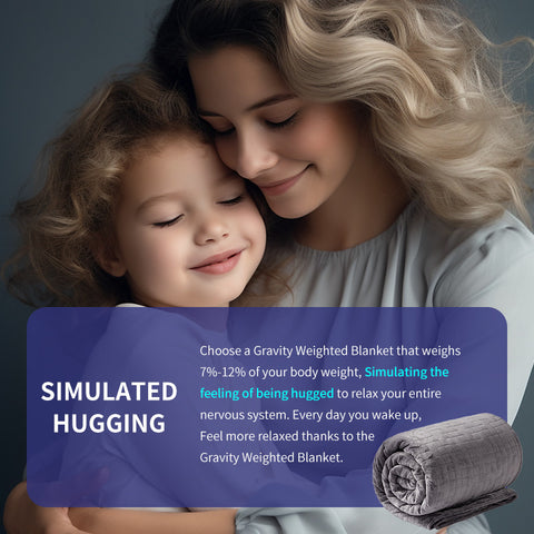 Gravity Blanket - Weighted Blanket for Sleep Relief, Pressure Therapy, Detachable Cover for Easy Washing